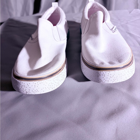 Skechers White Slip-On Sneakers